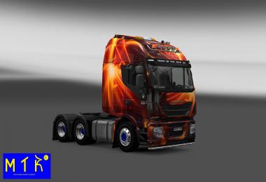 Skin Iveco Hi-Way Fire Effect