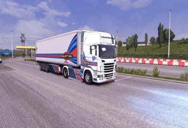 Skin scania R + skin trailer Martini Rancing 1.xx.x