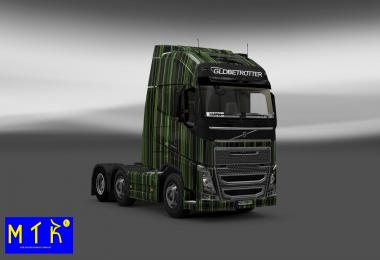 Skin Volvo FH 2012 Green Stripes