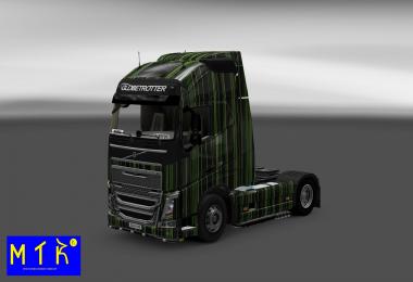 Skin Volvo FH 2012 Green Stripes