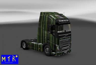 Skin Volvo FH 2012 Green Stripes