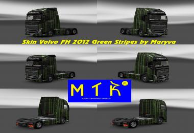 Skin Volvo FH 2012 Green Stripes