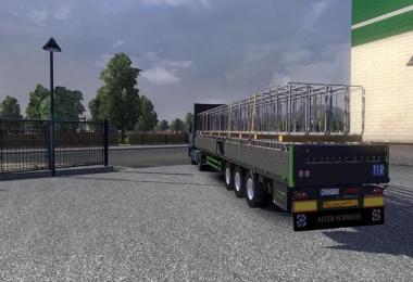 Flatbed trailer with structural steel