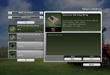 Universal 445 weight pack v1.0 MR