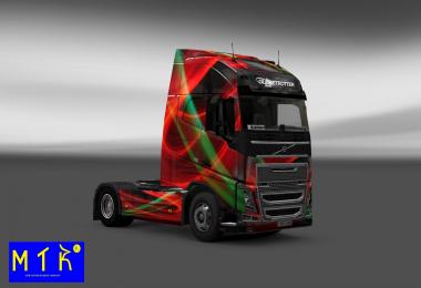 Volvo FH 2012-Iveco Hi Way Red Effect Skin