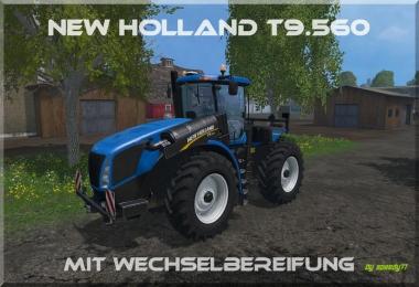 New Holland T9560 changing tires v1.1