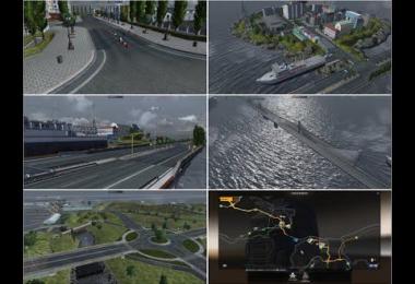 Bridge from Calais to Dover and City on Island v2.0