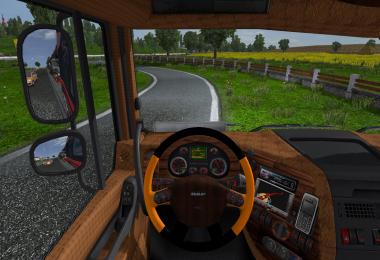 Daf XF leather, wood, carbon interior v2.0