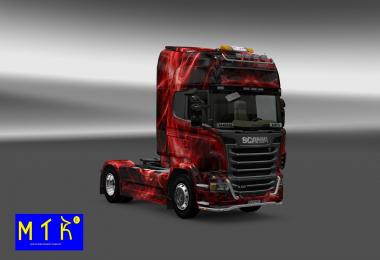 Skin Scania Red Traces