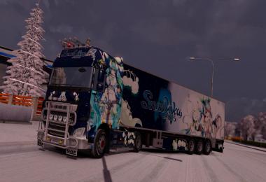 Snow Miku 2015 For DAF XF Euro 6 Skin Pack