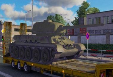 Trailer with a T-34-85 tank 1.14.2