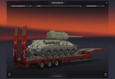 Trailer with a T-34-85 tank 1.14.2