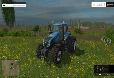 New Holland T8320 With Twin Dynamic Rear Wheels v1.0