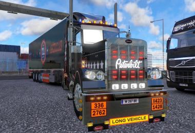 Peterbilt 389 U.S.A Metallic Paint Job and Trailer Chereau standalone