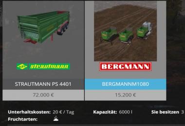 Setting frame Bergmann M1080 v1.0