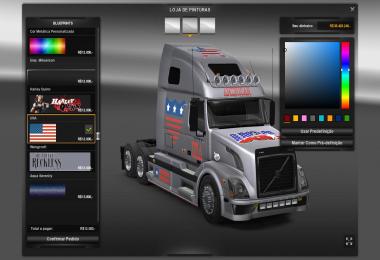 Volvo VNL 670 U.S.A Metallic Paintjob