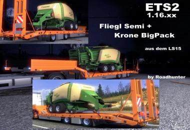 Fliegl Semi Trailer with Krone BigPack v1.0