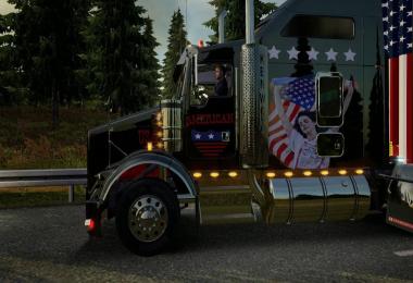 Kenworth T800 USA Metallic Skin