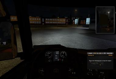 Scania R Custom Gauges GREY + Steering wheel logo v1.00