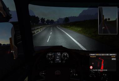 Scania R Custom Gauges GREY + Steering wheel logo v1.00