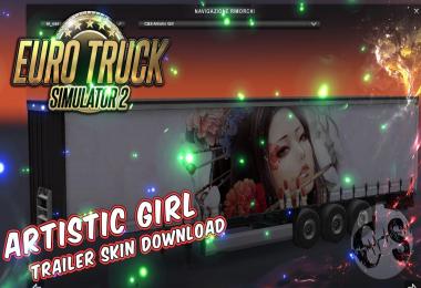 Volvo FH 2012 Artistic Girl Skin + Trailer Standalone