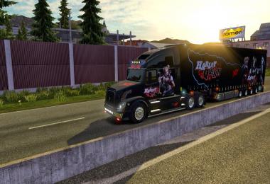 Volvo VNL 670 Harley Quinn Skin Jumbo + Trailer