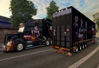 Volvo VNL 670 Harley Quinn Skin Jumbo + Trailer