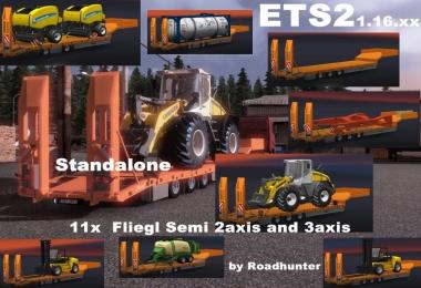 11x Fliegl Semi Trailer Pack v1