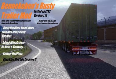 Bennekeben's Rusty Trailer Mod Tested on ETS2 version 1.16