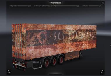 Bennekeben's Rusty Trailer Mod Tested on ETS2 version 1.16