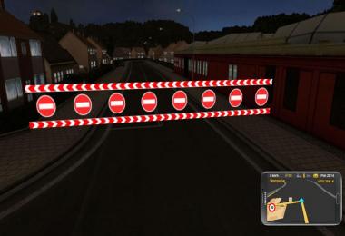 Closed Road Warning Wall v1.0