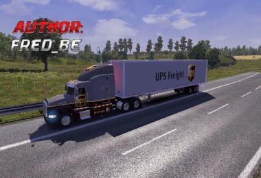 Peterbilt 386 UPS Skin + Trailer