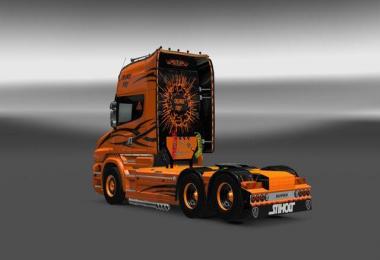 Scania T Orange Fury Skin