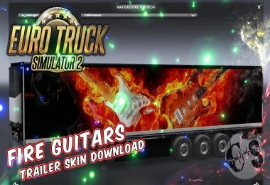 Volvo FH 2012 Fire Guitars Skin + Trailer