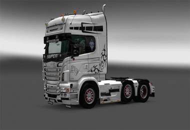 Black and White edition Holland style skin for Scania RJL