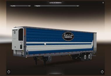 Blue Peterbilt trailer