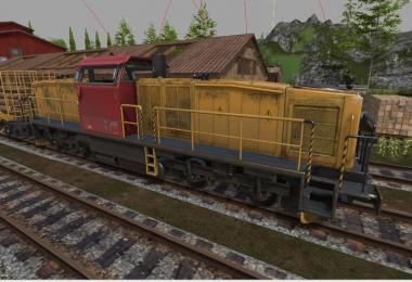 Diesel locomotive with freight cars v1.0