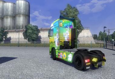 JNR-SNR Easter Skin for DAF Euro 6 + Trailer