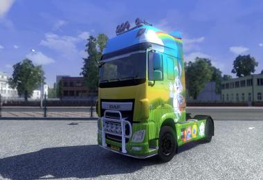 JNR-SNR Easter Skin for DAF Euro 6 + Trailer