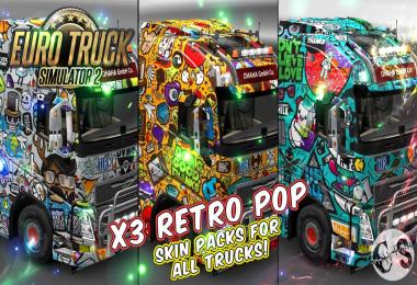 Retro Pop Skin Packs for All Standard Trucks + 3 Custom Trucks