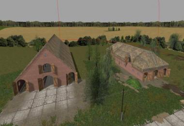 Cow and sheep barn with a thatched roof v1.0