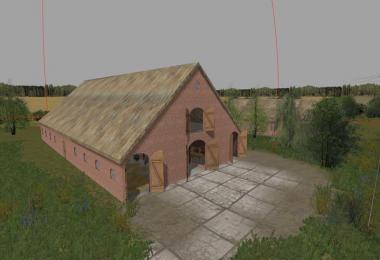 Cow and sheep barn with a thatched roof v1.0