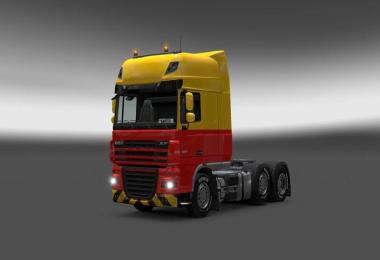 DAF XF 105 Red & Yellow Skin