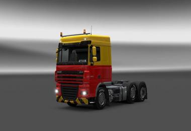 DAF XF 105 Red & Yellow Skin