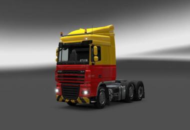 DAF XF 105 Red & Yellow Skin