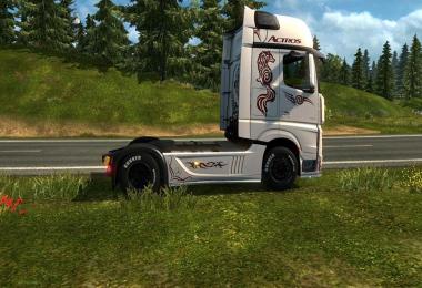 Mercedes Benz Actros 2014 Tribal Wolf Skin