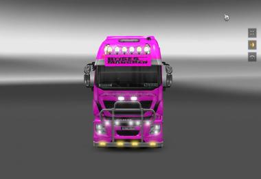 Bohses Madchen Iveco-HighWay inkl. Leuchtkasten & Trailer v1.0