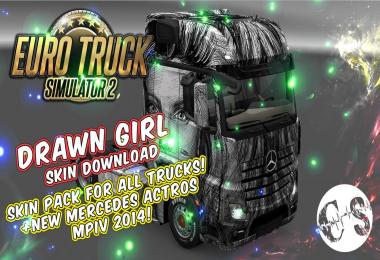 Drawn Girl Skin Pack for All Trucks