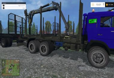 Kamaz 54115 forest + Trailer v1.0