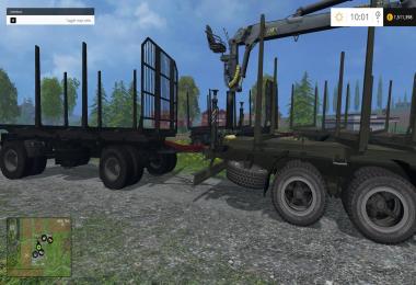 Kamaz 54115 forest + Trailer v1.0